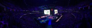 Архивный общий план арены The International 2019 в Шанхае