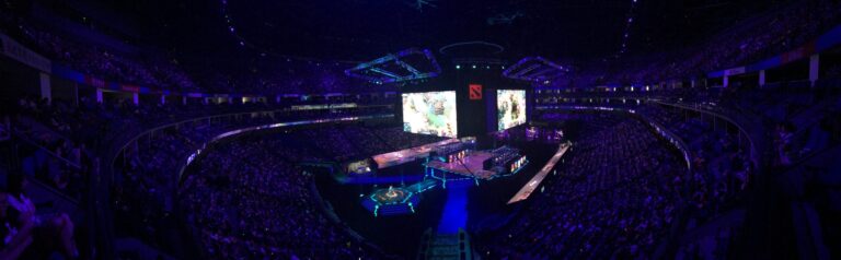 Архивный общий план арены The International 2019 в Шанхае